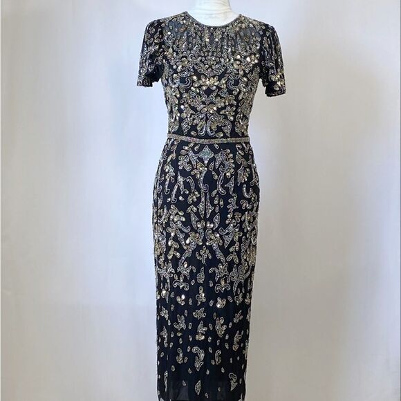 Mac Duggal Embellished Midi-Dress size 6 - Picture 4 of 15